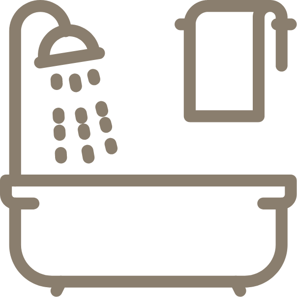 Salle de bains aménagée